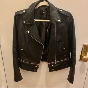 Like new! Zara Black Leather Jacket sz M